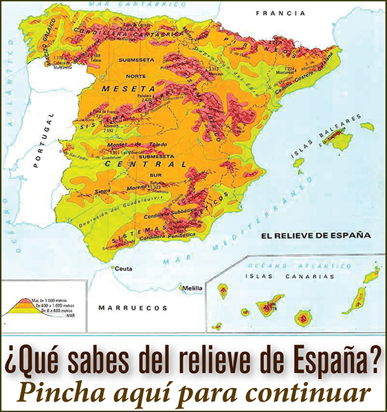 ¿Qué sabes del relieve de España?